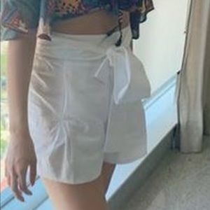 Jcrew bow tie white shorts